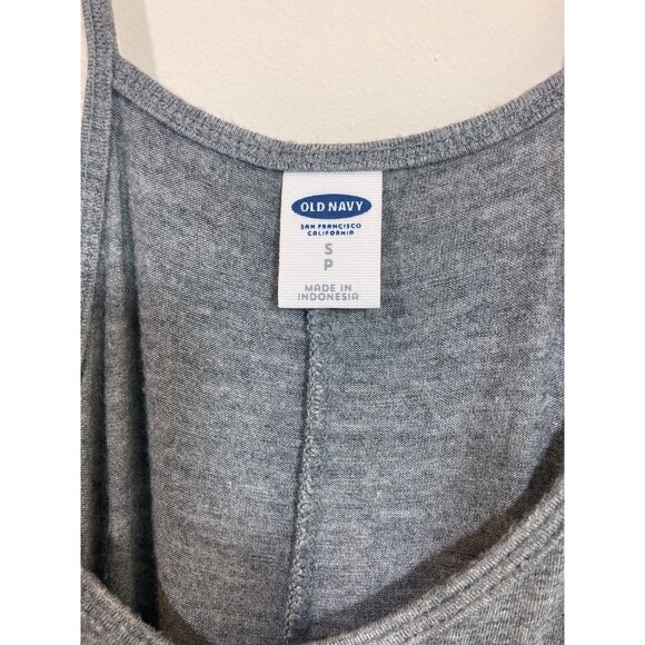 Old Navy Dress Womens S Gray Maxi Cami Tank Pullover Jersey Knit Stretch Slit - Picture 7 of 8